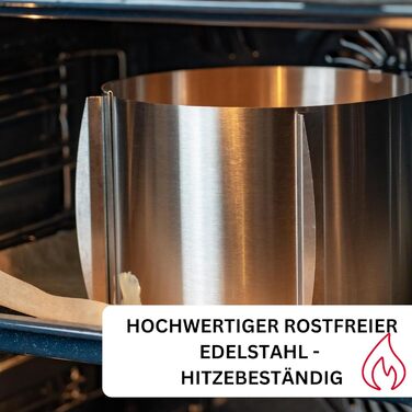 Кільце для торта Westmark, дуже високе, Ø 16 30 см змінне, нержавіюча сталь, срібло, 31312260 (одинарне, висота кільця для торта 15 см)