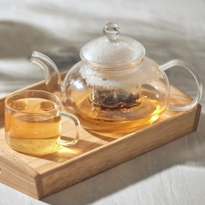 Чайник для заварювання Fissman 800 мл зі скляним  фільтром жаростійке скло (6477)