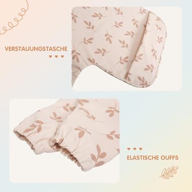 Дитячі нагрудники Little Dimsum з довгими рукавами, водонепроникні дитячі нагрудники, які миються, нагрудники з кишенею - 2 комплекти для малюків 6-36 місяців (Fox & Mountain (3D-LEAF)