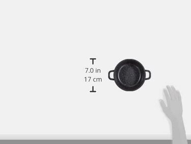 Литий алюміній Покриття під камінь Зі скляною кришкою Для всіх типів плит, включаючи індукційні Без PFOA, Чорний (16 x 16 x 7,5 см, Унікальний), 0008031 20