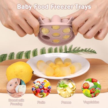 Комбінована годівниця для фруктів та міні-лоток для перекусів у морозильній камері, для дітей віком від 4 років, форми для грудного молока для охолодження дитини, силіконова годівниця без бісфенолу А для малюків, що прорізуються зубки (коала/курча/блакитн