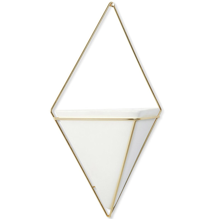 Декор для стін 22х38х12 см білий / латунь Trigg Umbra