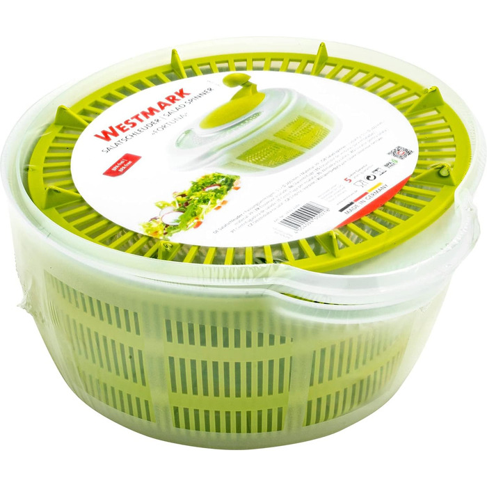 Спінер для салату, об'єм 5 л, ø 26 см, пластик, яблучно-зелений Westmark