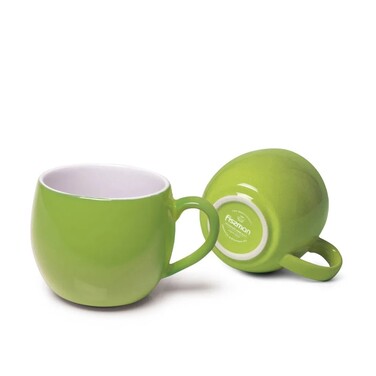 Комплект з двох кухлів Fissman 320 мл кераміка зелений (9520)