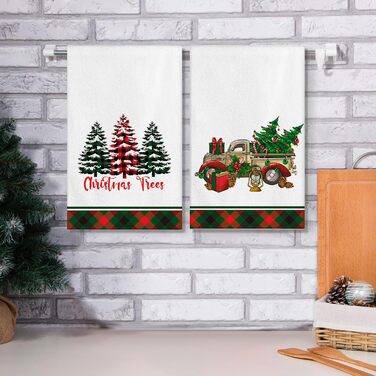 Набір з 4 різдвяних кухонних рушників 45 x 65 см, набір P Ohok