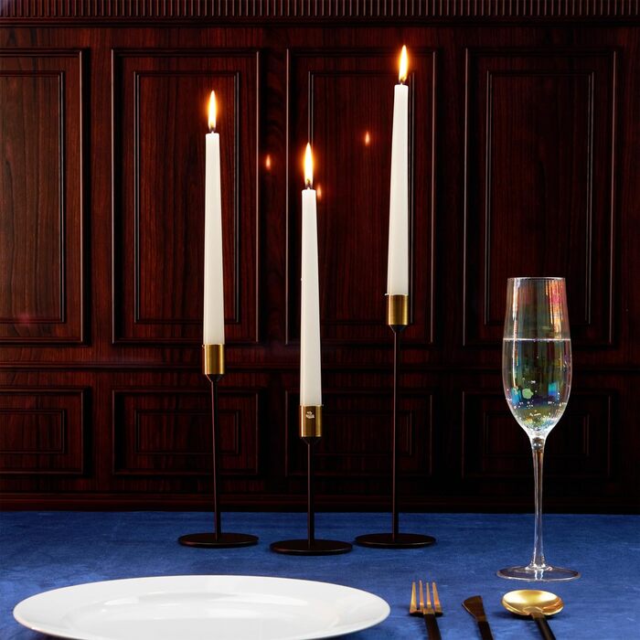 Набір свічок DECO EXPRESS Taper з 6, 10, 15 або 50 шт. , тривалий час горіння до 8 годин, без запаху (білі, набір з 10 шт. )