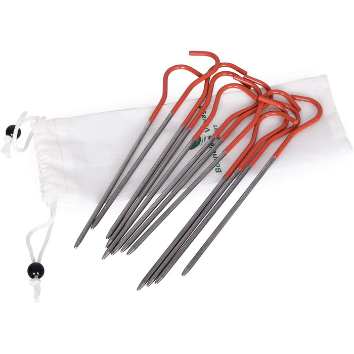 Колышки для туристической палатки 15 см 12 шт. iBasingo