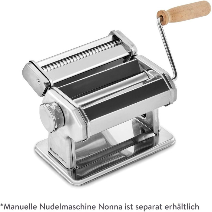 Інструкція SPRINGLANE Nonna, нержавіюча сталь, виробник макаронних виробів включно з брошурою з рецептами, сушарка для макаронних виробів і 3 насадки для нарізки спагетті, лазаньї, тальятелле - (насадка для лінгвіні, аксесуари)