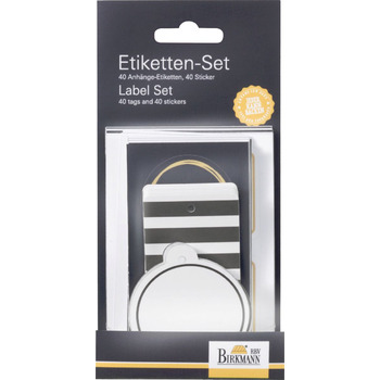 Набір етикеток і стікерів для подарунків, 40 шт, Christmas Glamour RBV Birkmann