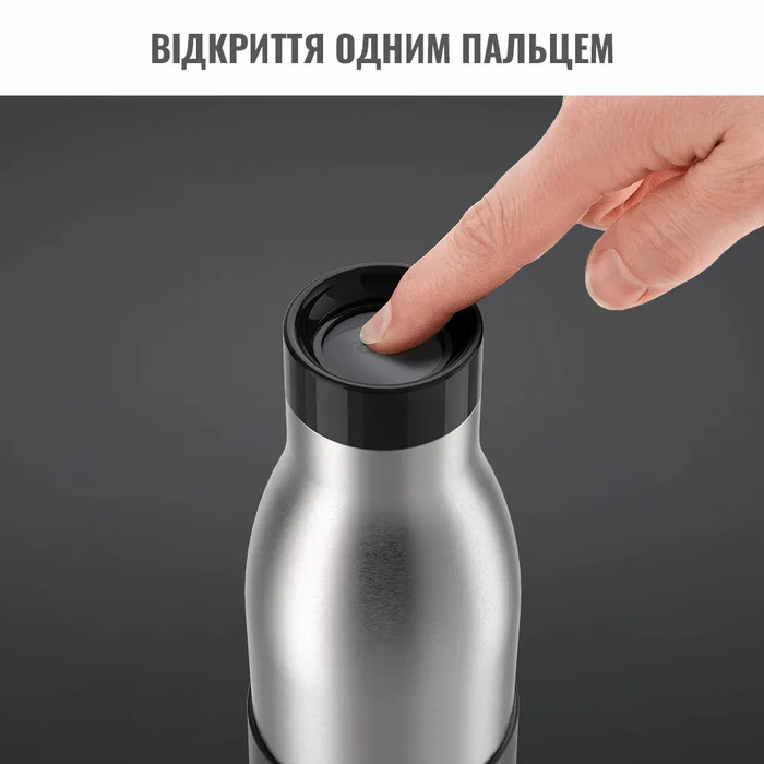 Термобутылка Tefal Bludrop, 700 мл, нержавеющая сталь, черный