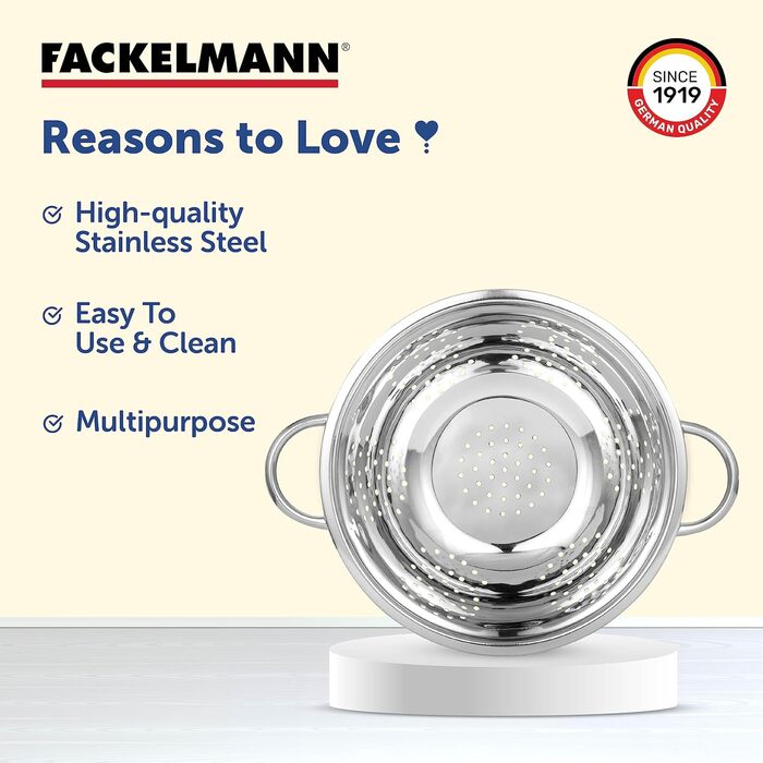 Дуршлак 24 см с ручками Fackelmann