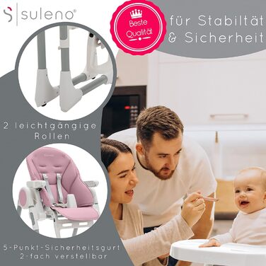 Дитячий стільчик для годування фіолетовий Suleno