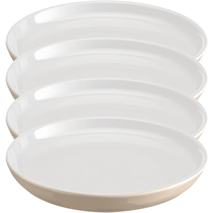 Тарілка десертна 20,3 см, набір 4 предмети, білий/кремовий Everyday Emile Henry