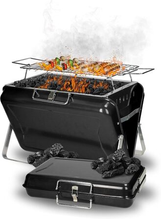 Портативный гриль на уголь черный elasto PROMOTION FOR LIFE