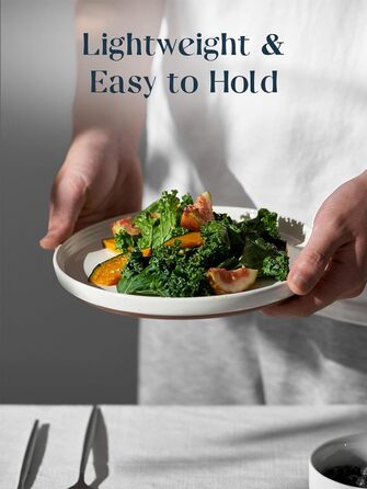 Набір з 6 десертних тарілок 21 см, ванільно-білий Dowan