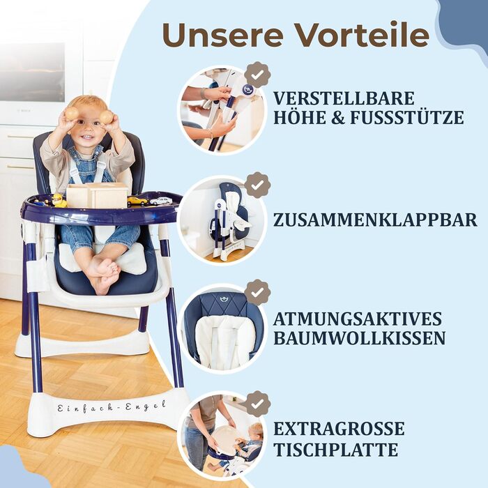 Дитячий стільчик для годування від 6 місяців EINFACH-ENGEL