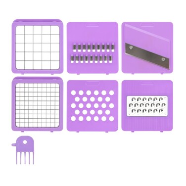 Овочерізка з теркою та контейнером Fissman 27x12x8 см - набір з 11 предметів нержавіюча сталь (18643)