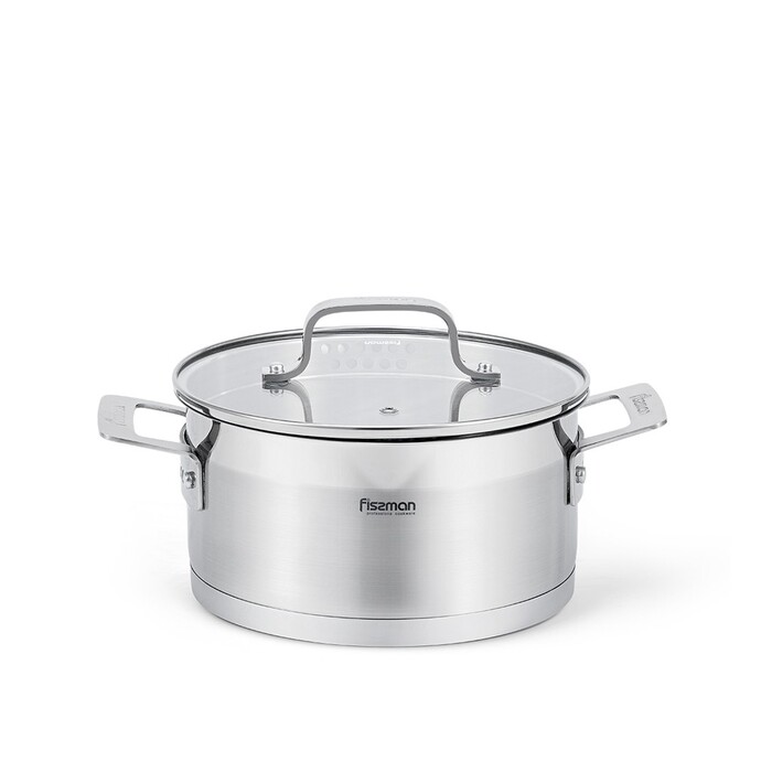 Кастрюля со стеклянной крышкой 20 см 3,1 л FOBUS Fissman