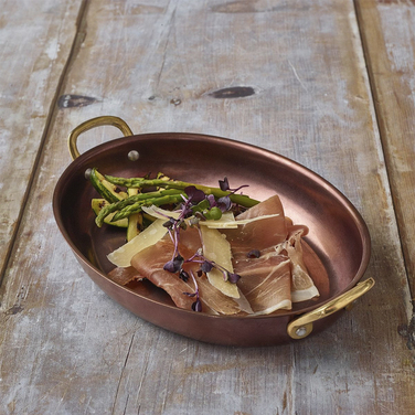 Сковорода для подачі 16.5*12.5 см, 350 мл, овальна, металева, Copper Vintage Steel, GenWare