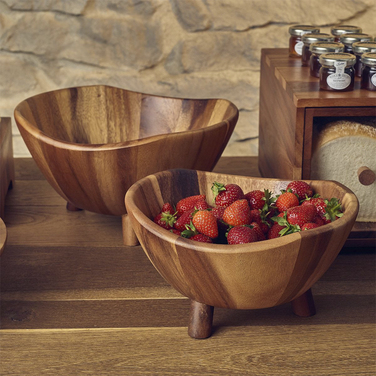 Чаша-триногая 25 см, Acacia Wood, GenWare