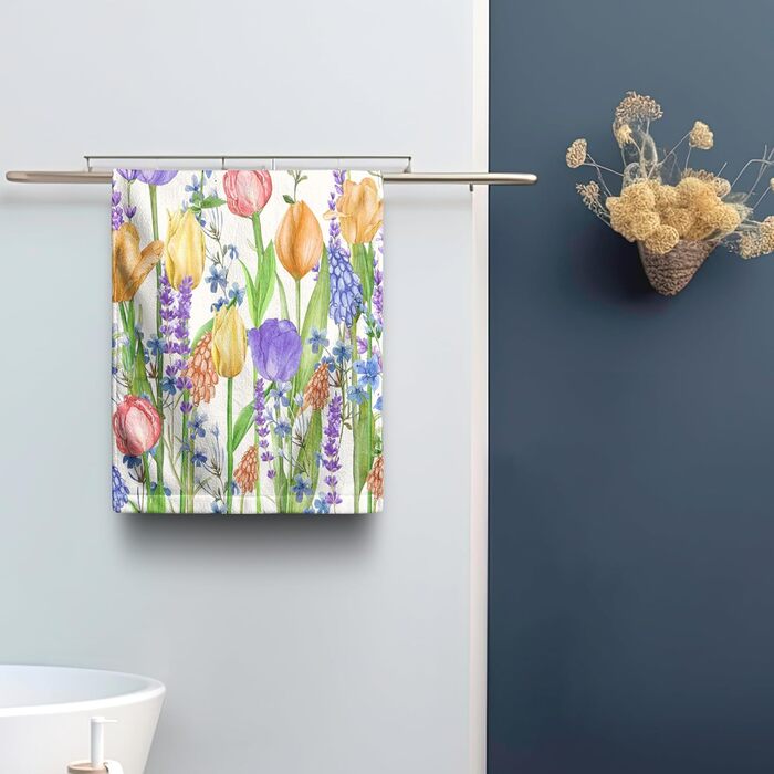 Різдвяні кухонні рушники Kwlegh, рушник для рук, різдвяна ялинка, цукерка-тростина, сніжинка, рушник для пальців, набір з 2 шт. , милий чоловічий банний рушник, високопоглинаючі рушники, 36 x (тюльпан і лаванда)