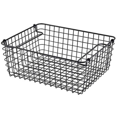 Корзина 31,3х25,3х12см прямоугольная, черная ,GenWare