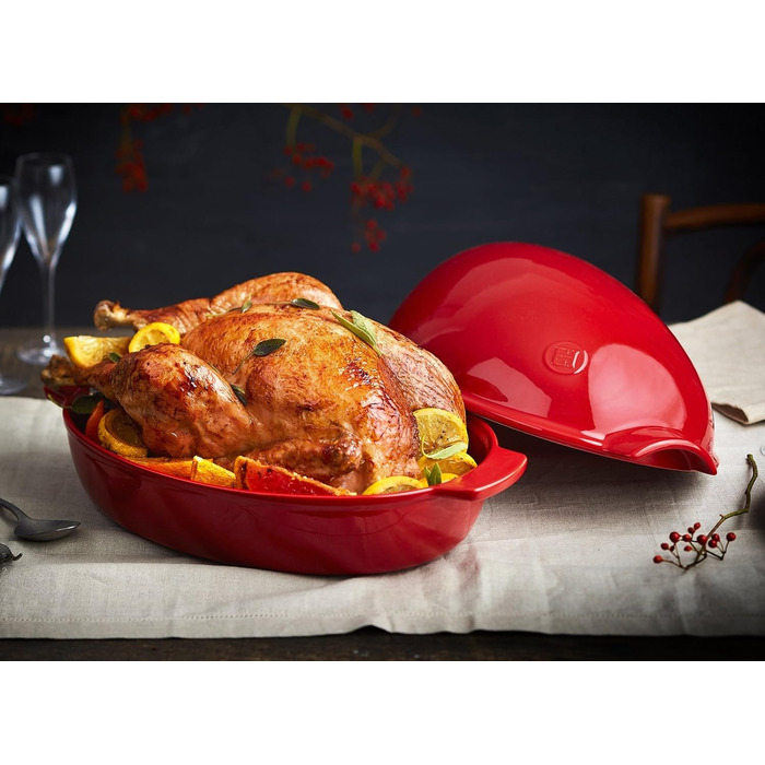 Жаровня для запекания птицы 41,5х22х22 см бордовый Emile Henry