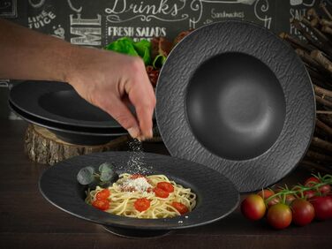 Серія Slate чорний, набір посуду, 16 предметів (набір тарілок 4 шт. и), 20539