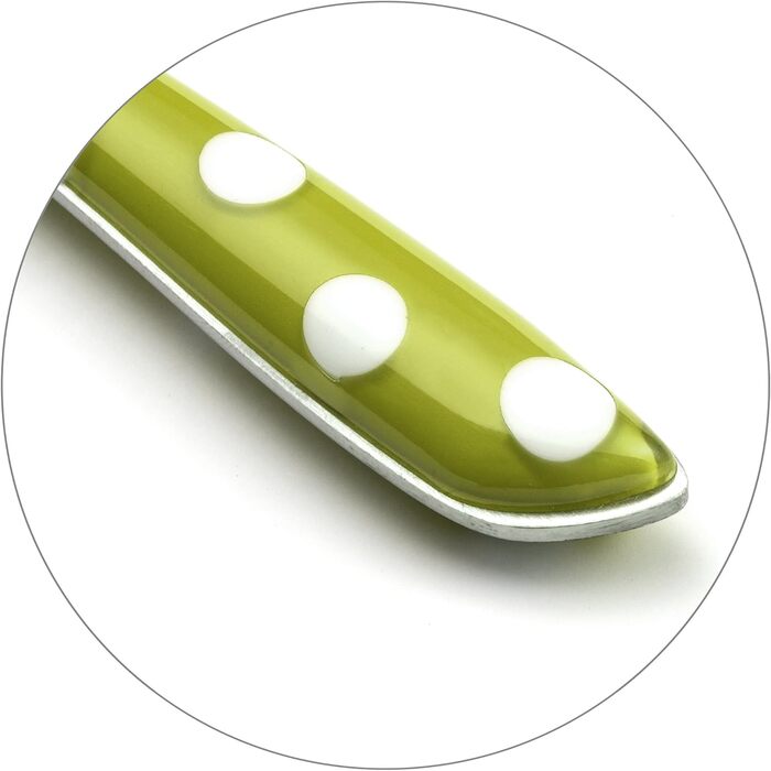 Столові прибори Amefa ECLAT, столові прибори на 4 персони, нержавіюча сталь з високоякісною пластиковою ручкою, ваги в точку, 16 шт. (Mnagre 32 couverts pour 8 personnes, оливково-зелений)