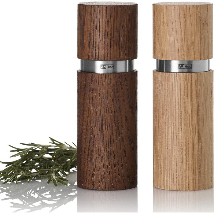 Млин для перцю та солі 15 см, набір 2 предмети, дуб темний/дуб світлий Textura AdHoc