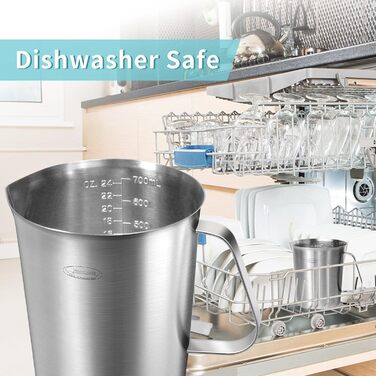 Мерный стакан 700 мл, нержавеющая сталь Vialex