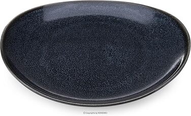 Тарелки для завтрака на 6 человек 15 x 13 см, черные Konsimo