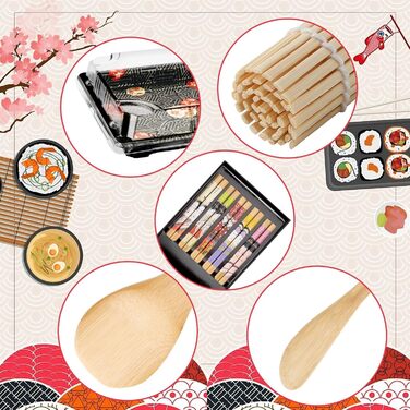 Набір для суші 20 предметів чорний Mbsomnus