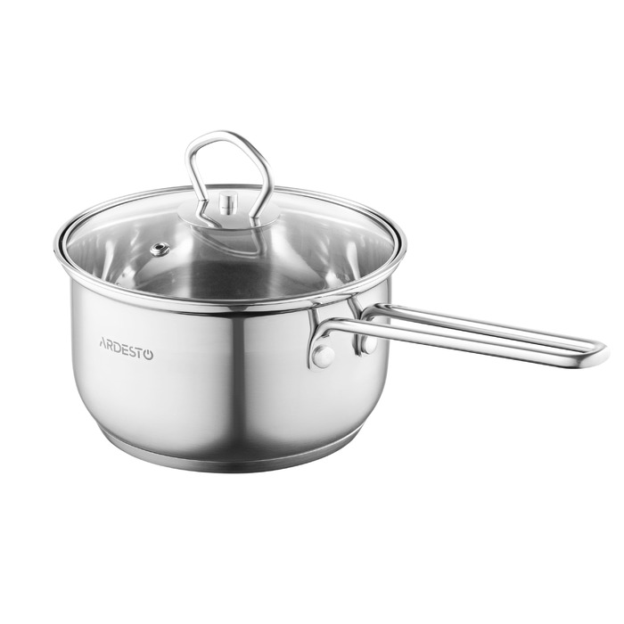 ARDESTO Gemini Bari Ведро, стеклянная крышка, 1,6 л, нержавеющая сталь