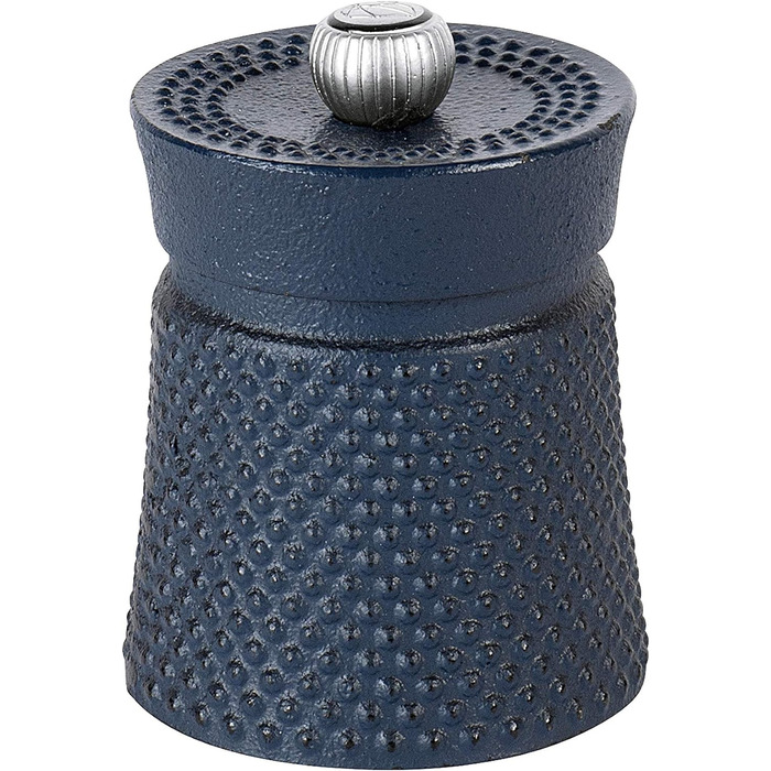 Ручний млин для перцю Peugeot Bali Fonte, класичне регулювання помелу, висота чавун, 35402 (8 см, одинарний, синій)
