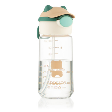 Пляшка для води Ardesto Bear 550мл, пластик, зелений