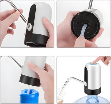 Насос для бутылок с водой 5 Вт черно-белый Retoo