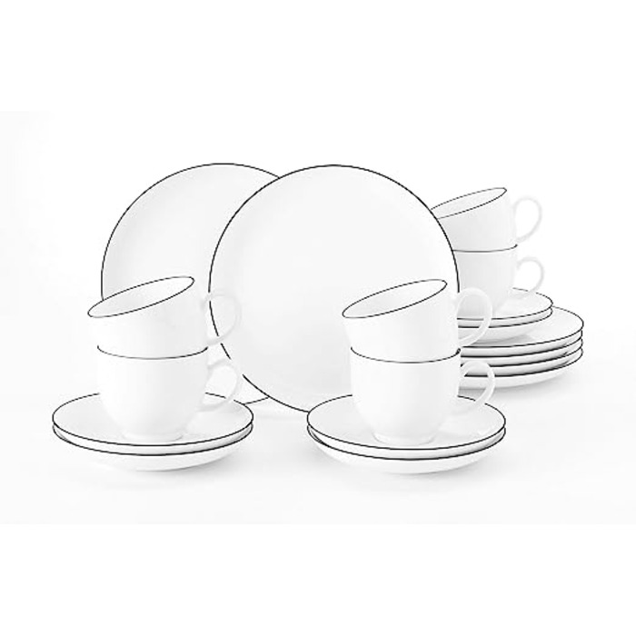 Кофейный сервиз 18 предметов Black Line Lido Seltmann