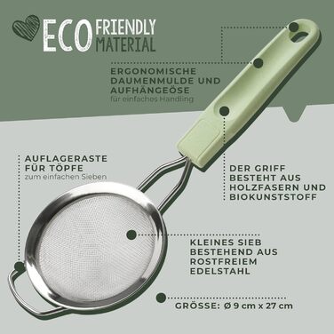 Сито кухонне 9 см зелене Ecolution Fackelmann