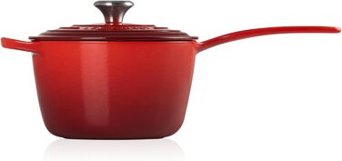 Чавунний сотейник Ø 18 см, 1,8 л з кришкою, вишнево-червоний Signature Le Creuset