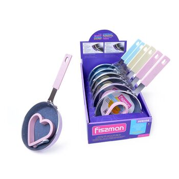 Сковорода для смаження Fissman Junior 14 х 3 см з формочкою для яєчні (4864)