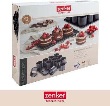 Набір форм для випікання крафіна 12 предметів, чорний Zenker