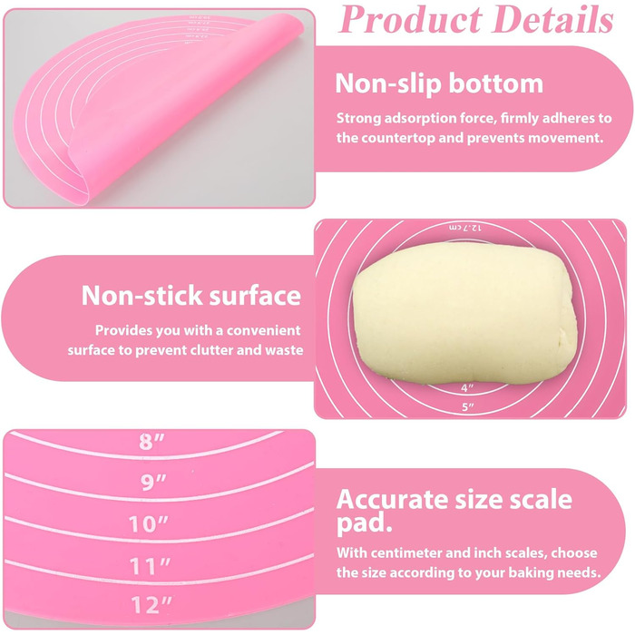 Круглий силіконовий килимок для випічки 30 см Molain