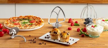 Tefal Міксер планетарний Bake Essential 800Вт, насадки-3, чаша-нерж., метал, 4.8л, білий