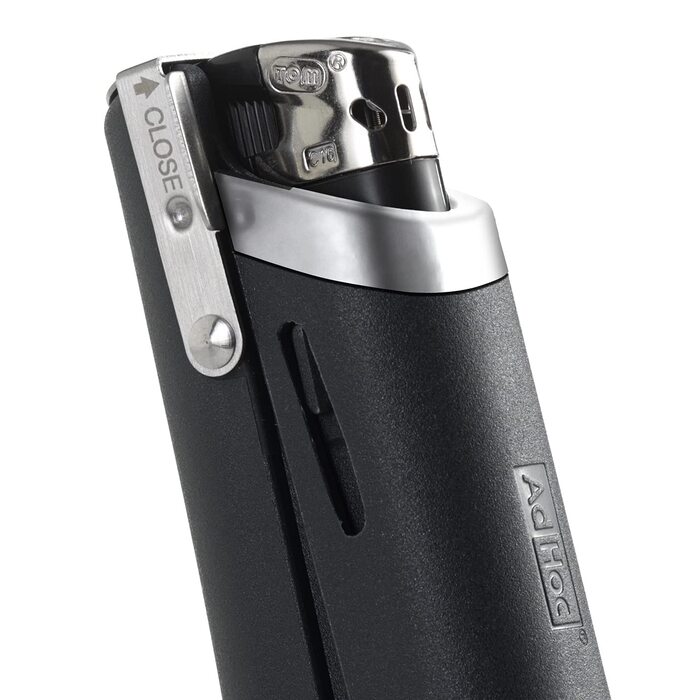 Подовжувач запальнички FIRE Палець, в т.ч. одноразова запальничка, пластик/нержавіюча сталь (чорний), 22