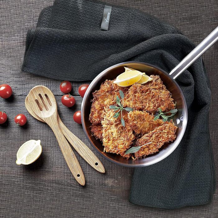 Кухонні рушники VIVOTE, рушники для гостей, подарункові, 40 x 60 см, 2 шт., м&39які кухонні рушники, абсорбуючі рушники (чорні, 40 x 70 см, 2 шт.)