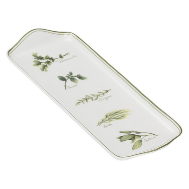 Блюдо сервировочное прямоугольное La Porcellana Bianca COLTIVIA, фарфор, 35 х 15 см
