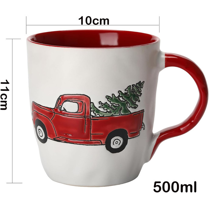 Керамічна різдвяна кружка, велика кавова кружка, різдвяна кружка 16 унцій, велика кружка, керамічна різдвяна кружка, зимова кружка, різдвяна чашка для кави, чаю, молока, різдвяні подарунки на день народження (стиль B)