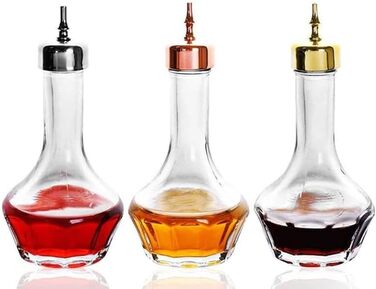 Набір з 3 скляних пляшок з кришкою панелі приладів, 48 мл SuproBarware