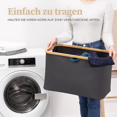 Кошики для зберігання, сумісні з IKEA Полиця KALLAX - Кошик для зберігання деревини Малий антрацит - Коробка для зберігання Полиця Кошик для зберігання - Паперовий ящик Кошик з фетру Складний кошик для білизни (60 л, темно-сірий)